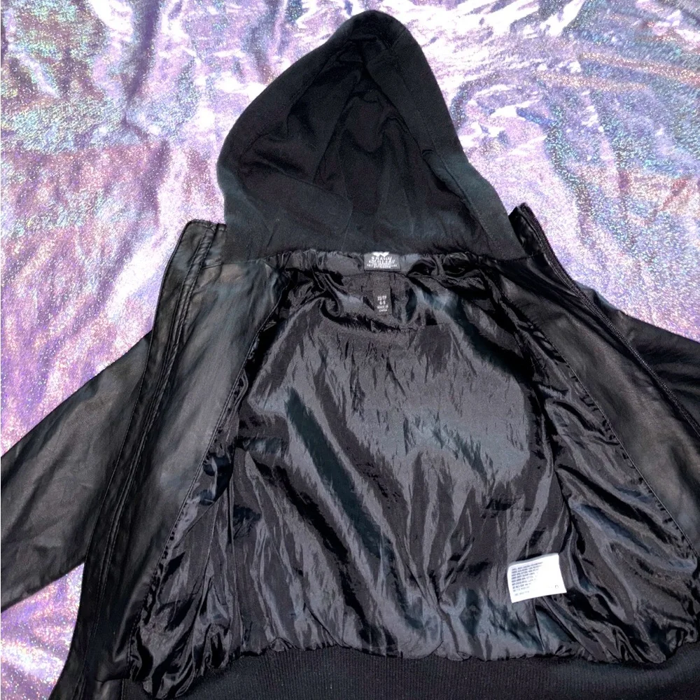 Boys Shaun White Hooded Black Jacket